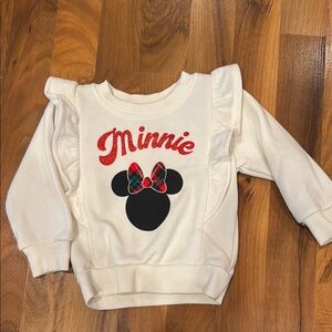 Minnie‎ holiday themed sweatshirt size 12 months